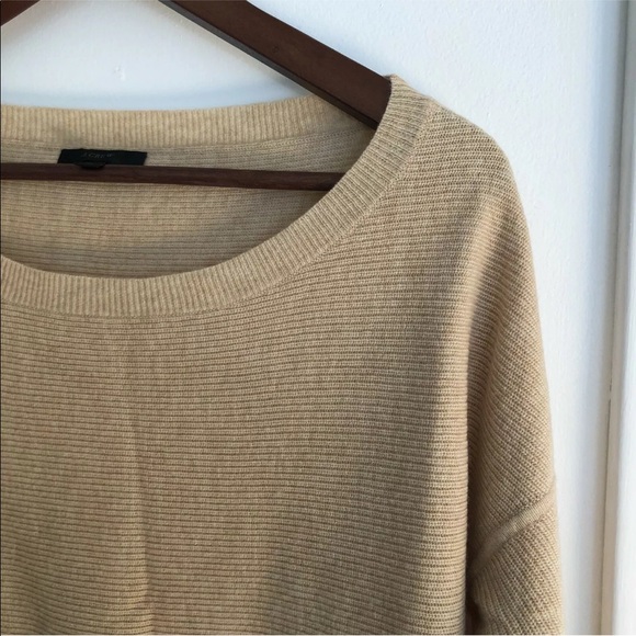 J crew oatmeal ribbed sweater petite small ps - Picture 6 of 11